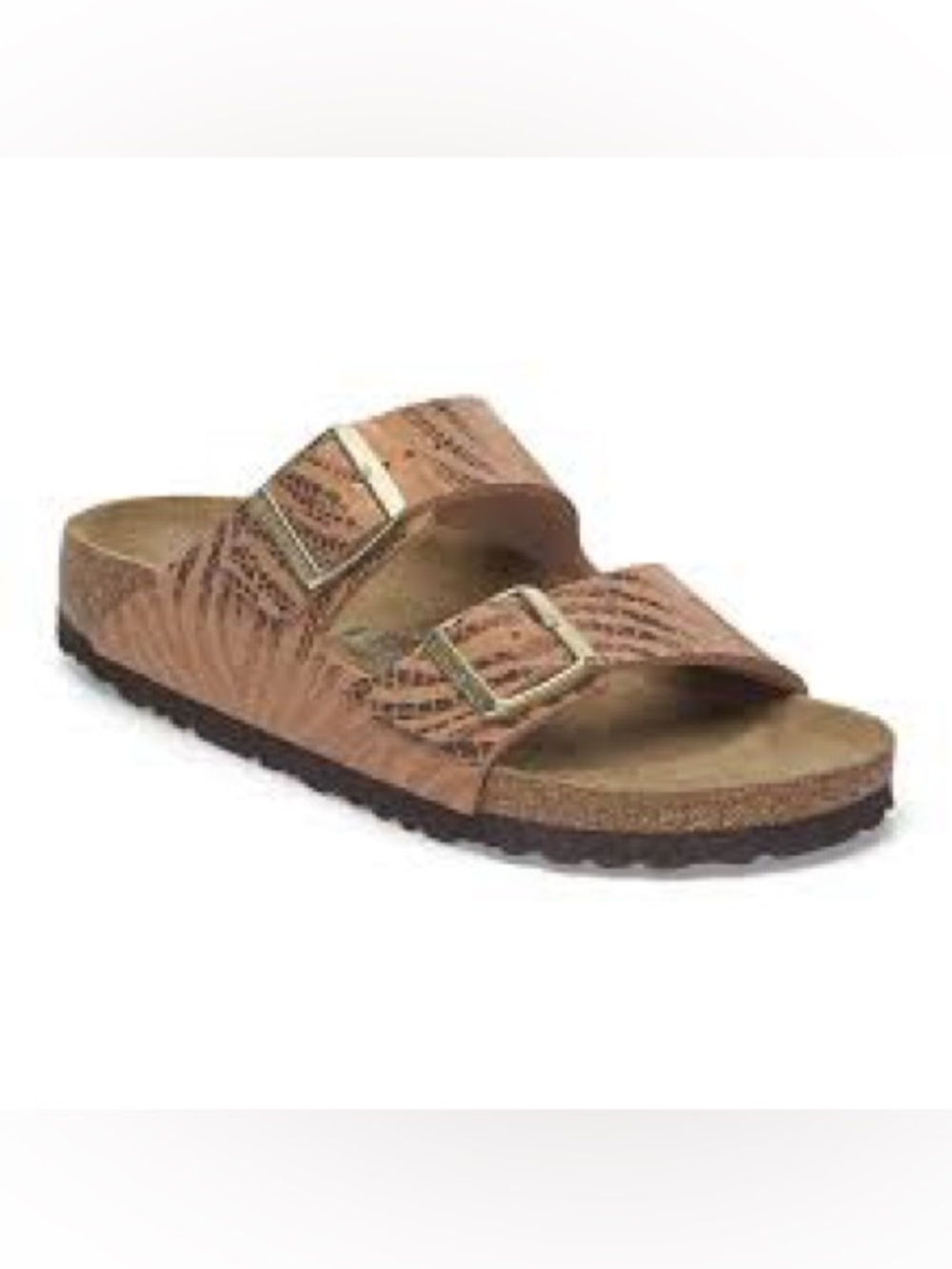 Birkenstock Arizona Sandals Women 38 US 7 Zebra Pecan Metallic Animal Print - Picture 10 of 10